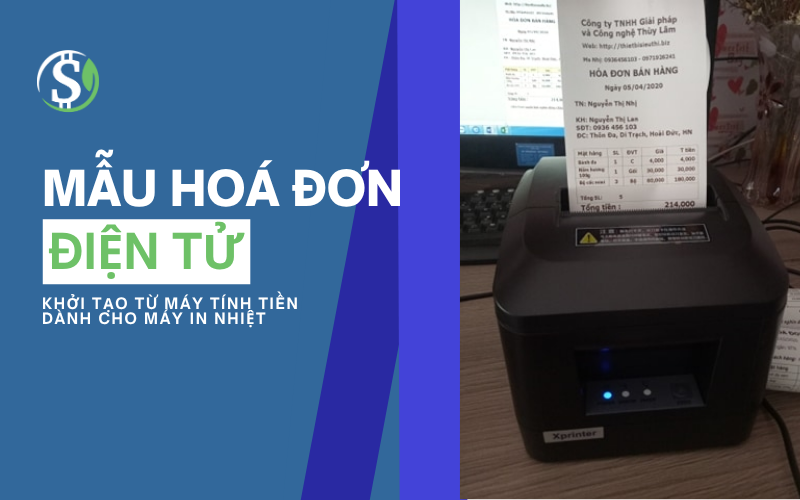 Mẫu hoá đơn điện tử khởi tạo từ máy tính tiền dành cho máy in nhiệt
